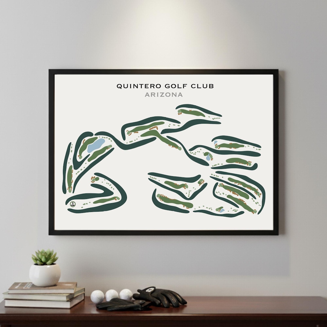 Quintero Golf Club, Arizona, Golf Course Map, Custom Golf Map