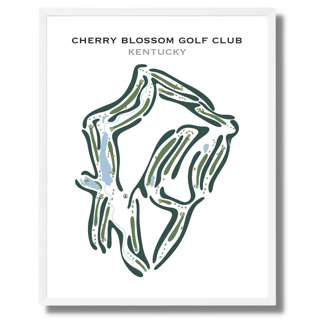 Cherry Blossom Golf Club KY Golf Course Map Home Decor Etsy