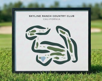 Skyline Ranch Country Club, CA | Golf Course Map, Golf Map, Golfer Gift For Him, Scorecard Layout, Golfer Boyfriend Gift, Art Print Decor