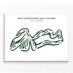 Red Hawk Ridge Golf Club, C0 |Kunstposter Karte, Landkarte Golf, Golfspieler Geschenk, Scorekarte Layout, Golfer Freund Geschenk, Kunstdruck UNGERAHMT