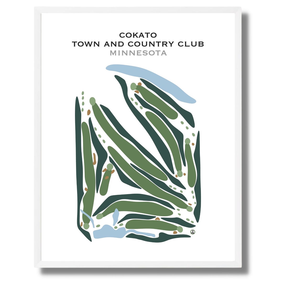 Cokato Town & Country Club MN Golf Course Map Home Decor Etsy