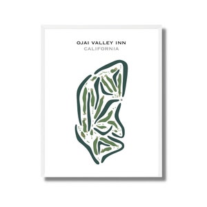 Ojai Valley Inn, Kalifornien | Kunstdruck, Kunstdruck, Golf Karte, Golf Karte, Score Karte, Golf Karte, Landkarte, Golf Karte, Kunstdruck UNGERAHMT