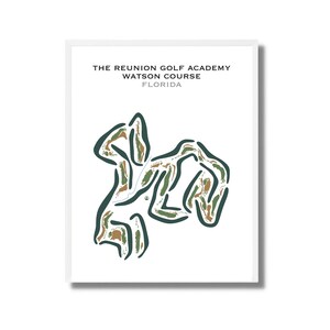 The Reunion Golf Academy Watson Course, Florida | Golfbaankaart, golfkaart, scorecardlay-out, cadeau golfer vriendje, kunstdruk INGELIJSTE