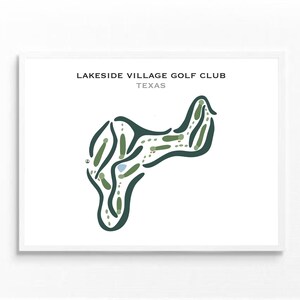 Lakeside Village Golf Club, Tex | Aquarell Style Kunstdruck Kein gerahmt