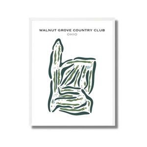 Walnut Grove Country Club, OH | Golf Course Map, Golf Map, Golfer Gift For Him, Scorecard Layout, Golfer Boyfriend Gift,Art Print Decor