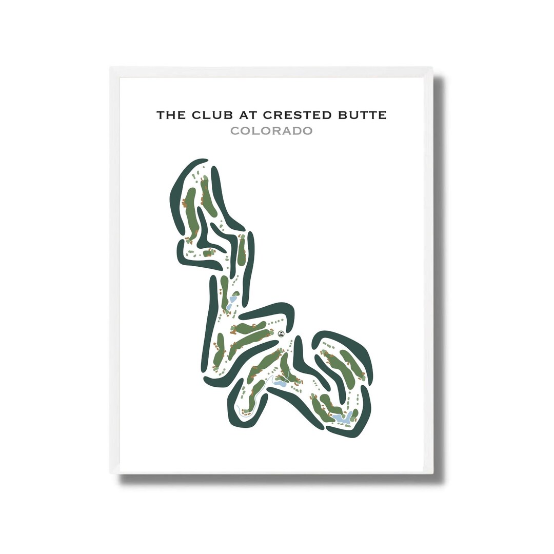 The Club at Crested Butte, CO Golf Course Map Canvas Art, Golf