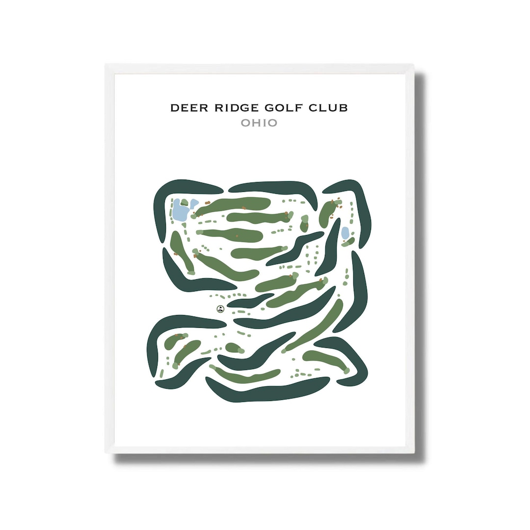 Deer Ridge Golf Club, Ohio | Golf Course Map, Golf Map, Golfer Gift for ...