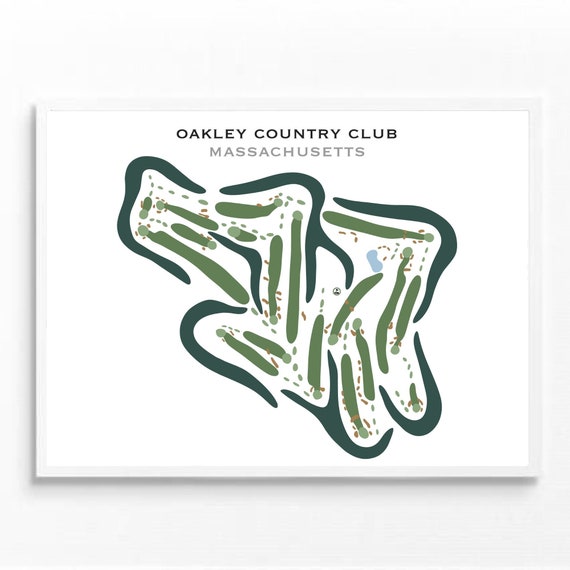Oakley Country Club MA Golf Course Map Home Decor Golfer - Etsy