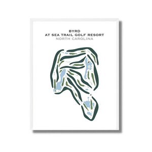 Byrd im Sea Tail Golfresort und im Convention Center, Northorton | Kunstdruck, Golfspieler Geschenk für Ihn, Freund Geschenk, Golfspieler Karte, Kunstdruck UNGERAHMT