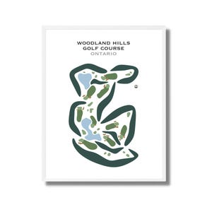 Campo de golfe Woodland Hills, Canadá | Mapa do campo de golfe, Mapa de golfe, Presente para jogador de golfe, Cartão de pontuação, Presente para namorado jogador de golfe, Impressão artística SEM MOLDURA