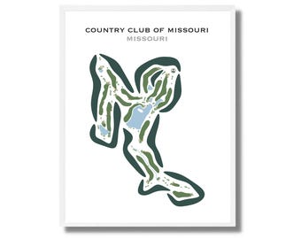 Country Club of Missouri, MO Golf Course Map Wall Art, Golf Map Canvas, Golf Gift For Women, Mancave Wall Hanging Decor, Housewarming Gift
