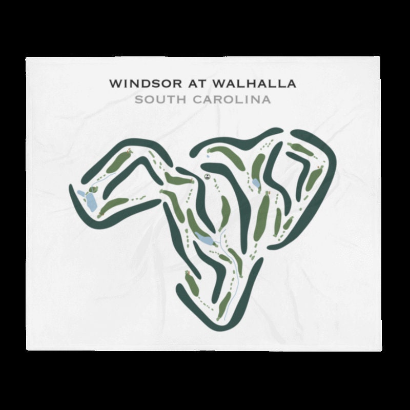 Windsor at Walhalla, SC Golf Course Map, Home Decor, Golfer Gift for