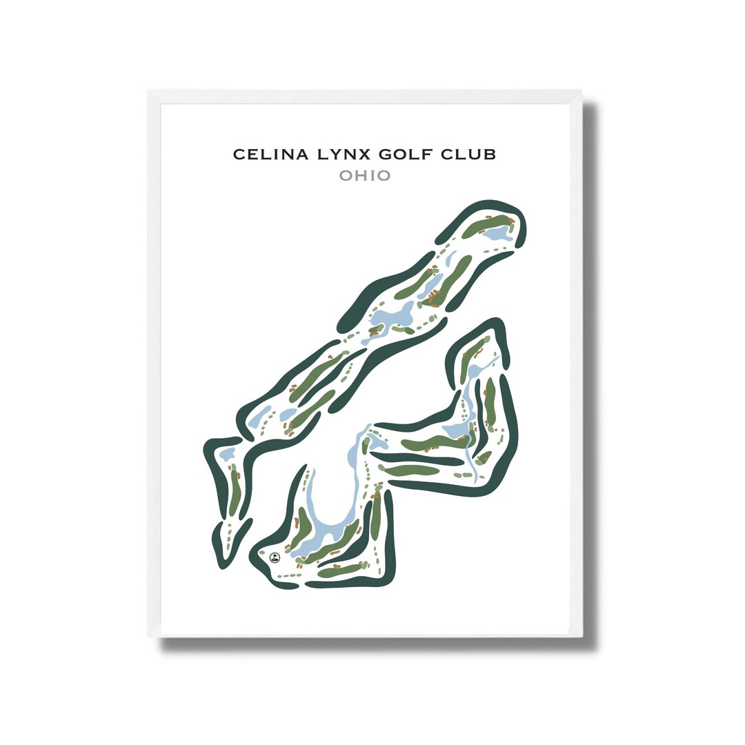 Celina Lynx Golf Club Ohio Golf Course Print Golf Décor Golf Gifts Celina Lynx Golf Club Ohio Golf Course Print Golf Décor Golf Gifts