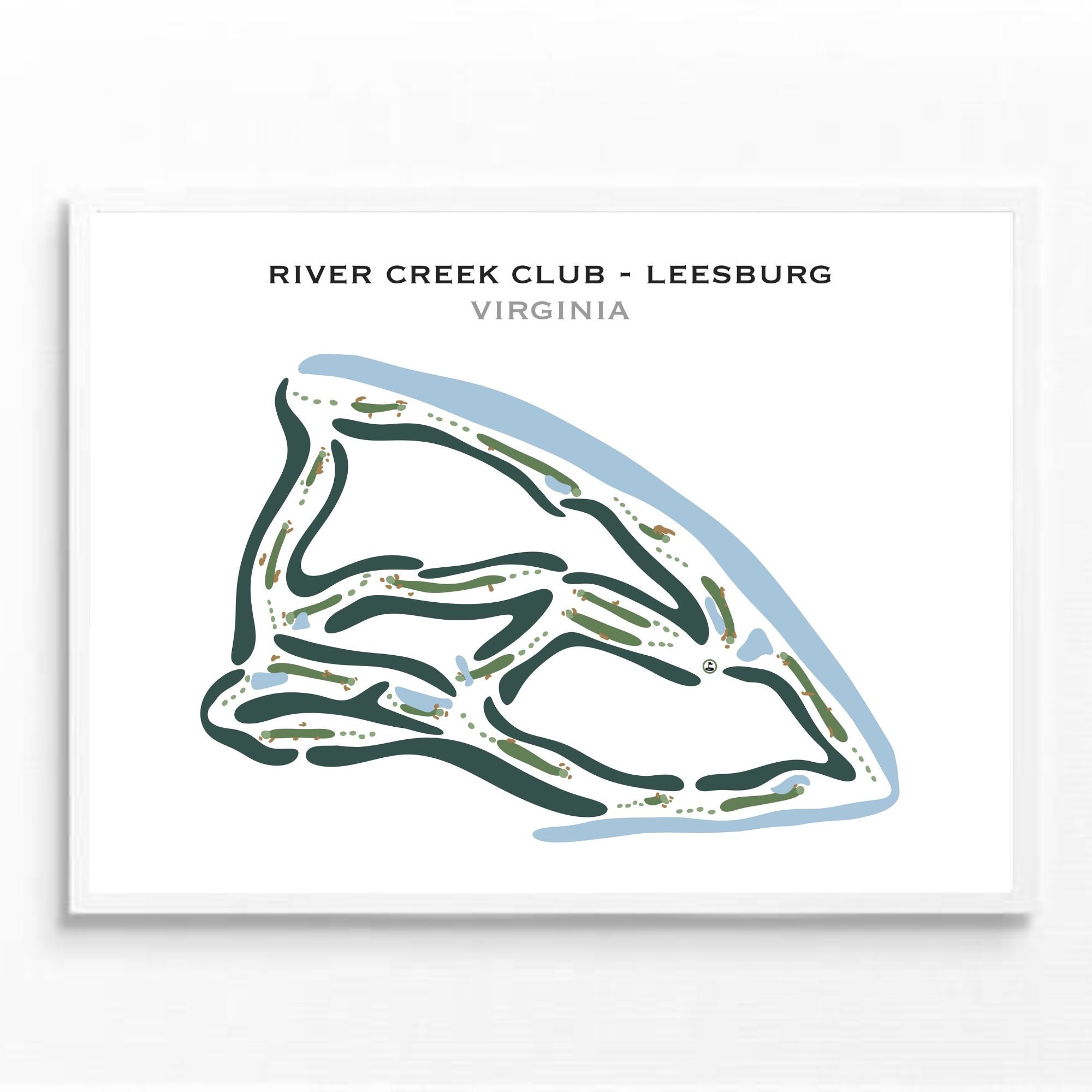 River Creek Club - Leesburg, VA | Golf Course Map, Golf Map, Golfer Gift For Him,Scorecard Layout,Golfer Boyfriend Gift,Art Print Decor