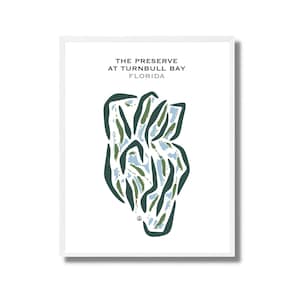 Die Konserve in Turnbull Bay, FL | Kunstdruck, Score Card Layout, Golf Map, Golf Map, Landkarte, Landkarte, Geschenkidee für Ihn UNGERAHMT
