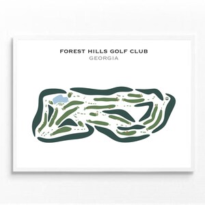 Forest Hills Golf Club, GA | Kunstdruck, Golf Karte, Golf Karte, Golf Karte, Score Karte, Golf Karte, Kunstdruck UNGERAHMT, für Sie und Ihn