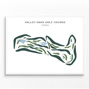 Tal-Eichen-Golfplatz, IA | Kunstdruck, Golf Karte, Golf Karte, Golf Karte, Score Karte, Golf Karte, Kunstdruck UNGERAHMT, für Sie und Ihn