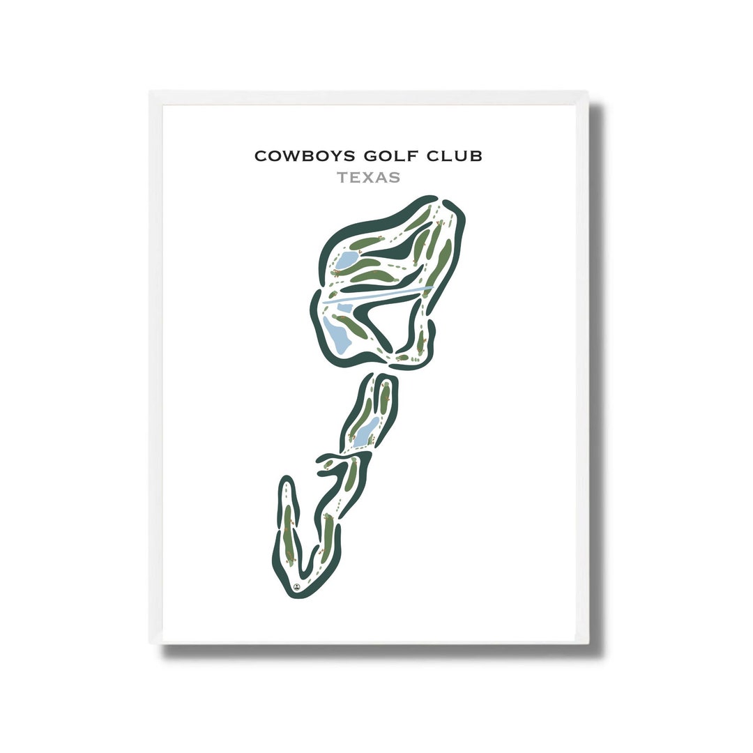 Cowboys Golf Club Texas Golf Course Map Golf Map Golfer Gift for