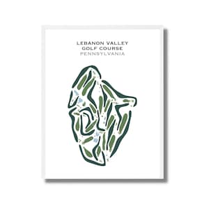 Libanon Valley-golfbaan, Pennsylvania | Golfbaankaart, golfkaart, golfer cadeau voor hem, scorecardlay-out, cadeau golfer vriendje, kunstprint INGELIJSTE
