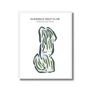 Glendale Golf Club, Washington | Kunstdruck, Kunstdruck, Golf Karte, Golf Karte, Score Karte, Golf Karte, Landkarte, Landkarte, Geschenkidee für Ihn, UNGERAHMT