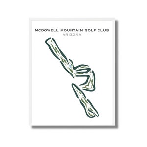 McDowell Mountain Golf Club, Arizona | Golfbaankaart, golfkaart, golfer cadeau voor hem, scorekaartlay-out, cadeau golfer vriendje, kunstdruk INGELIJST