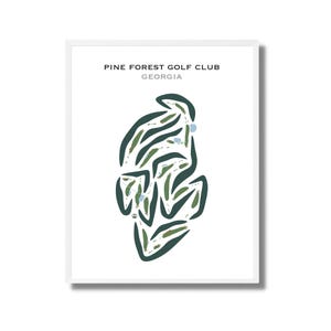 Pine Forest Golf Club, GA | Kunstdruck, Golf Karte, Golf Karte, Golf Karte, Score Karte, Golf Karte, Kunstdruck UNGERAHMT, für Sie und Ihn