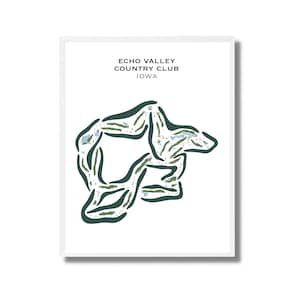 Echo Valley Country Club, Iowa | Golfbaankaart, golfkaart, golfer cadeau voor hem, scorecardlay-out, cadeau golfer vriendje, kunstprint INGELIJSTE