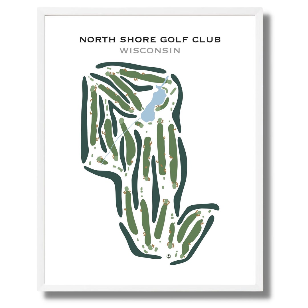 North Shore Golf Club WI Golf Course Map Home Decor Etsy