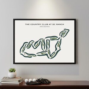 Der Country Club auf der DC Ranch, AZ Golf Card Wandkunst, Golf Karte Leinwand, Golf Geschenk für Frauen, Mancave Wandbehang Dekor, Weihnachtsgeschenk
