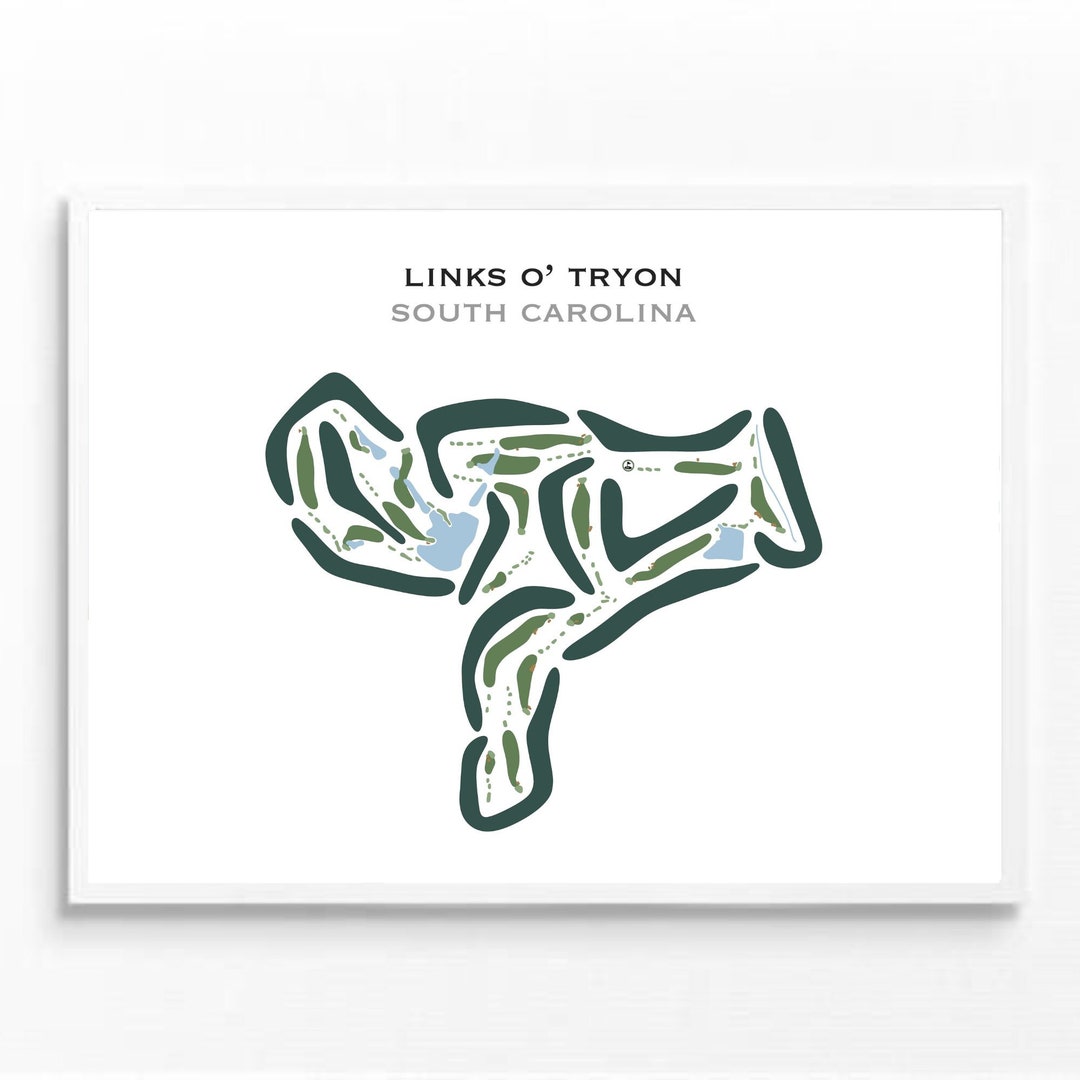 Links O #39 tryon SC Golf Course Map Golf Map Golfer Gift for Him Links O #39 tryon SC Golf Course Map Golf Map Golfer Gift for Him