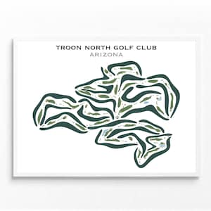 Troon North Golf Club, Arizona | Golf Course Map, Golfer Wall Art, Father's Anniversary Gift, Arizona Golf Club | Minimalist Art Print