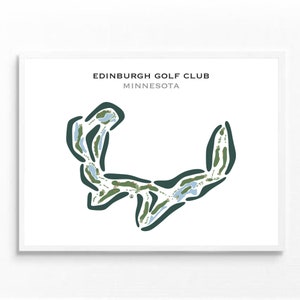 Edinburgh Golf Club, MN / Mapa del campo de golf, mapa de golf, regalo de golfista para él, diseño de tarjeta de puntuación, regalo de novio golfista, impresión artística SIN MARCO