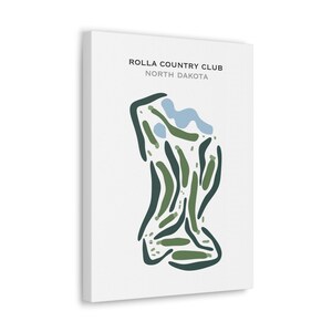 Rolla Golf Course Rolla Country Club, ND | Golf Course Map, Golf Map, Golfer Gift for Him ...