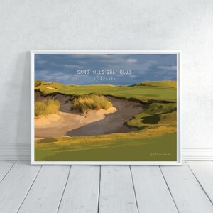 Sand Hills Golf Club, NE | Signature hole golfkunst, wanddecoratie, golf wanddecoratie, sportcadeau voor papa, cadeau golfliefhebbers, golf jubileumcadeau