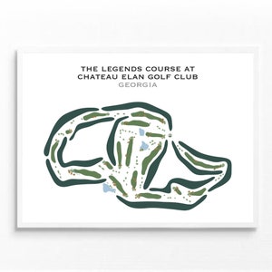 Der Legends Platz im Chateau Elan Golf Club, GA | Kunstdruck, Golfspieler Geschenk, Golfspieler Karte, Score Karte, Kunstdruck UNGERAHMT