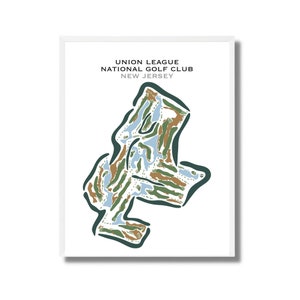 Union League National Golf Club, NJ | Kunstdruck, Kunstdruck, Score Card Layout, Golf Map, Golf Map, Landkarte, Geschenkidee für Sie und Ihn, Kunstdruck UNGERAHMT