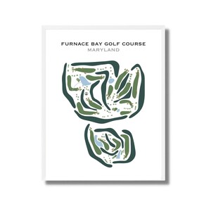 Ofen Bay Golfkurs, MD | Kunstdruck, Golf Karte, Golf Karte, Golf Karte, Score Karte, Golf Karte, Kunstdruck UNGERAHMT, für Sie und Ihn