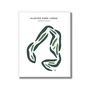 Glacier Park Lodge, Montana | Carte du parcours de golf, carte du golf, cadeau golfeur pour lui, mise en page de la carte de score, cadeau petit ami golfeur, impression d'art sans cadre