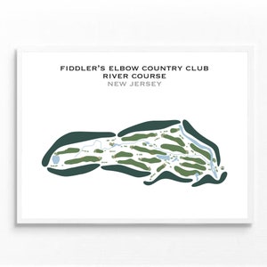 Geiger's Elbow Country Club - Der Flusskurs, NJ | Kunstdruck, Golfspieler Geschenk für Ihn, Freund Geschenk, Golfspieler Geschenk, Kunstdruck UNGERAHMT
