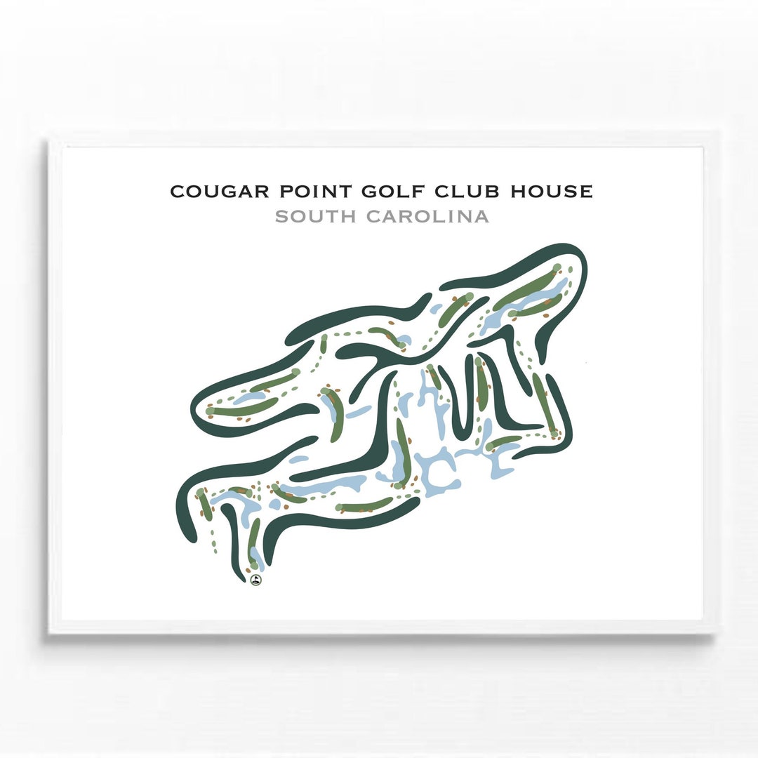 Cougar Point Course Cougar Point Golf Course, SC | Golf Course Map, Golf Map, Golfer Gift ...