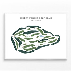 Wüstenwald Golf Club, AZ | Kunstdruck, Golf Karte, Golf Karte, Golf Karte, Score Karte, Golf Karte, Kunstdruck UNGERAHMT, für Sie und Ihn