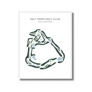 Salt Pond Golf Club, Delaware | Golf Course Map, Golf Map, Golfer Gift For Him, Scorecard Layout,Golfer Boyfriend Gift, Art Print Decor