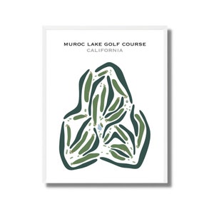 Muroc Lake Golf Course, CA | Golf Course Map, Golf Map, Golfer Gift For Him, Scorecard Layout, Golfer Boyfriend Gift, Art Print Decor