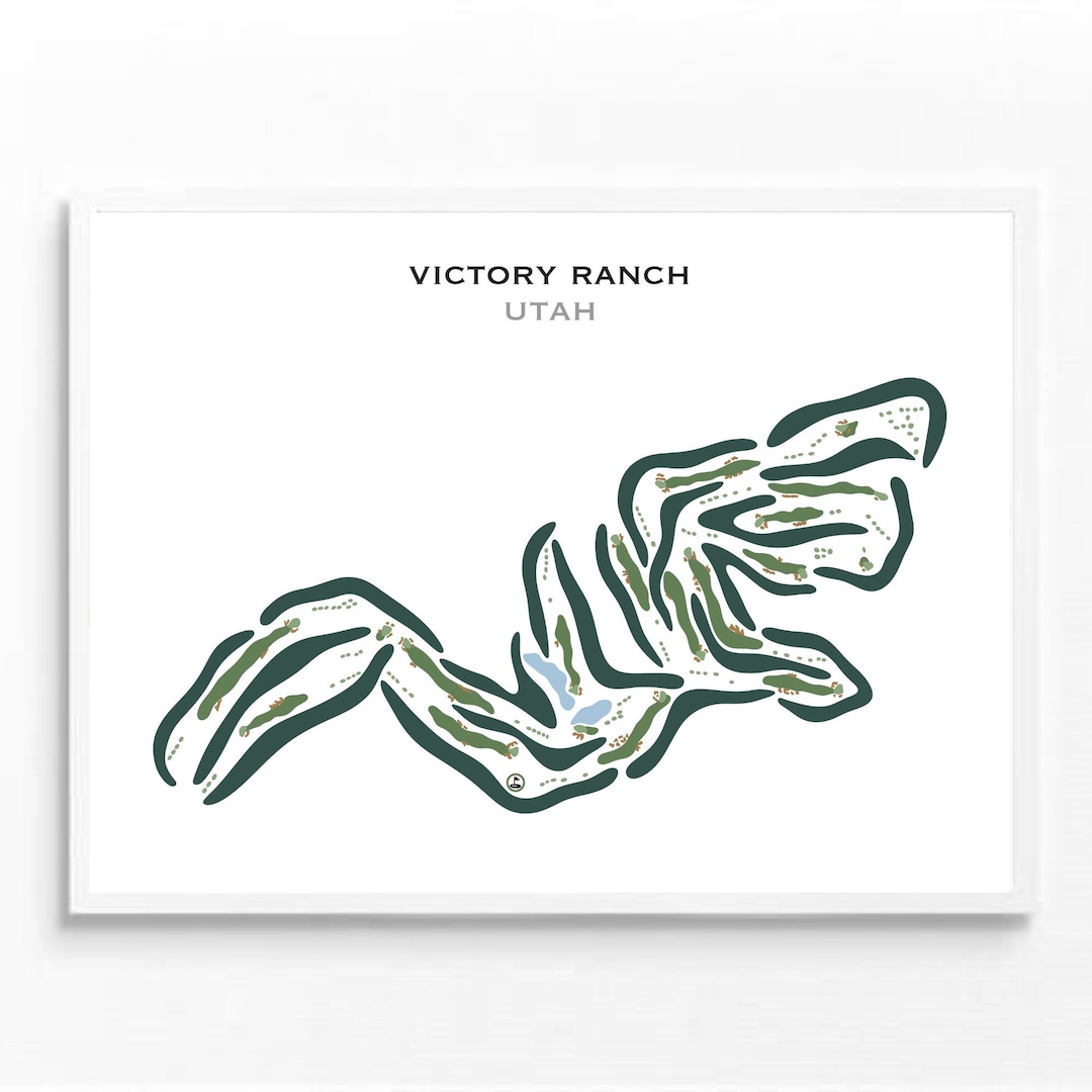 Golf Club Prints- Victory Ranch Utah Golf Course Map | Golf Course Map ...