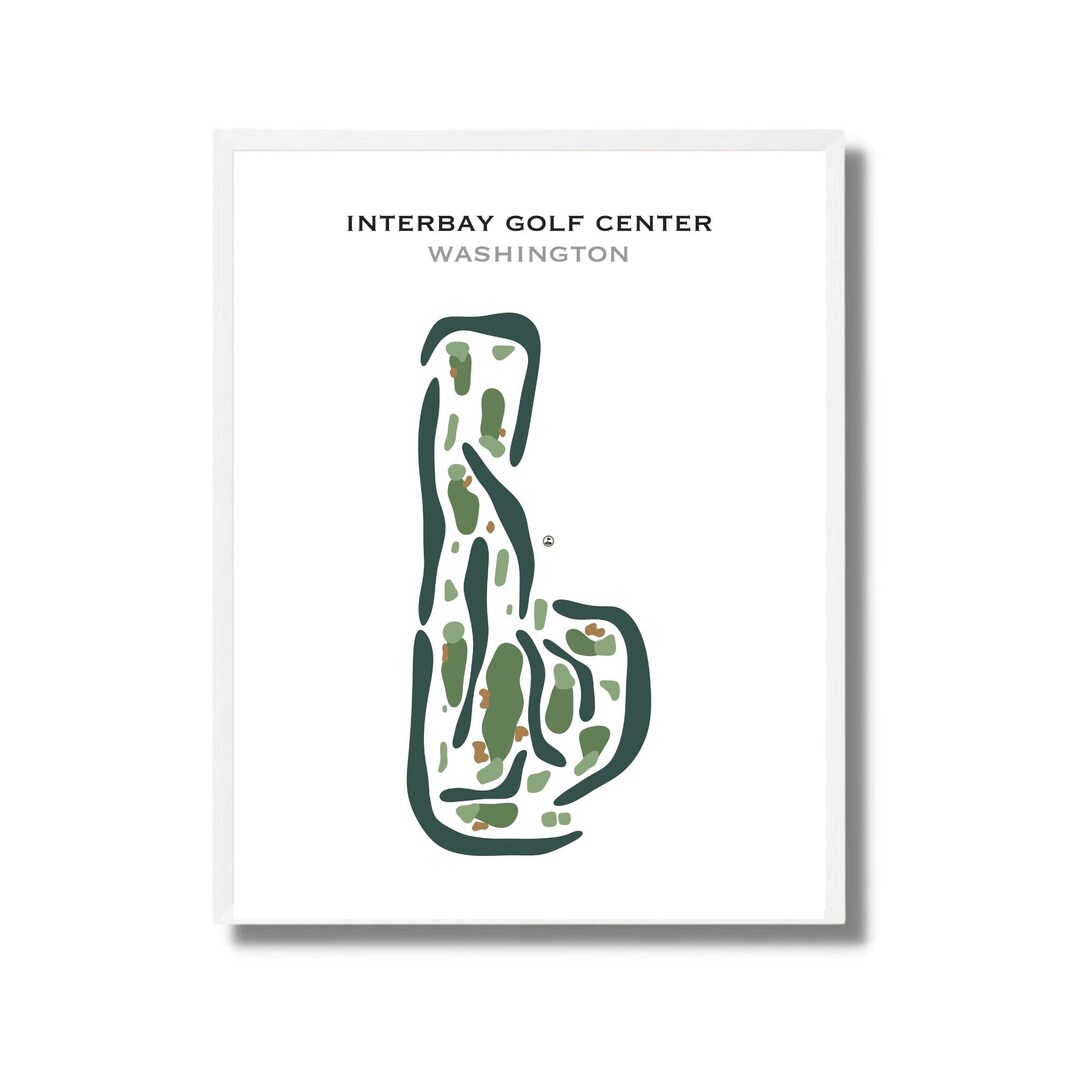 Interbay Golf Center WA Golf Course Map Home Decor Golfer Gift for Interbay Golf Center WA Golf Course Map Home Decor Golfer Gift for