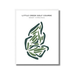 Little Creek Golf Platz, WV | Kunstdruck, Golf Karte, Golf Karte, Golf Karte, Score Karte, Golf Karte, Kunstdruck UNGERAHMT, für Sie und Ihn