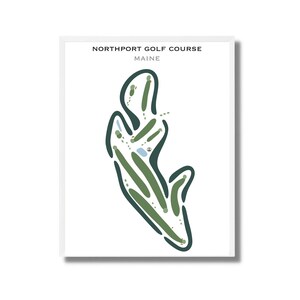 Northport Golf Course, Maine | Golf Course Map, Golf Map, Golfer Gift For Him, Scorecard Layout, Golfer Boyfriend Gift, Art Print Decor