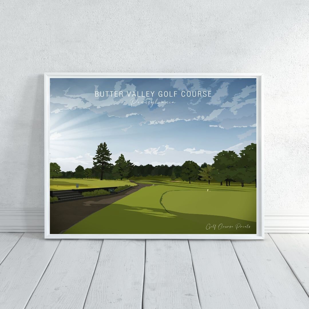 Butter Valley Golf Course PA Signature Hole Golf Art Wall Etsy