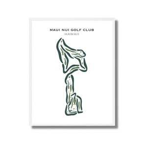 Maui Nui Golf Club, Hawaii / Mappa del campo da golf, Mappa del golf, Regalo per golfista per lui, Layout della scorecard, Regalo per fidanzato golfista, Decorazione con stampa artistica