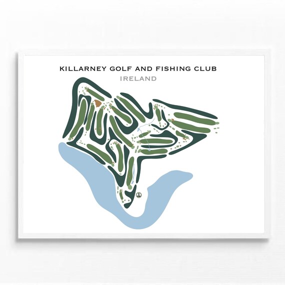 Killarney Golf & Fishing Club Ireland Golf Course Map Home - Etsy